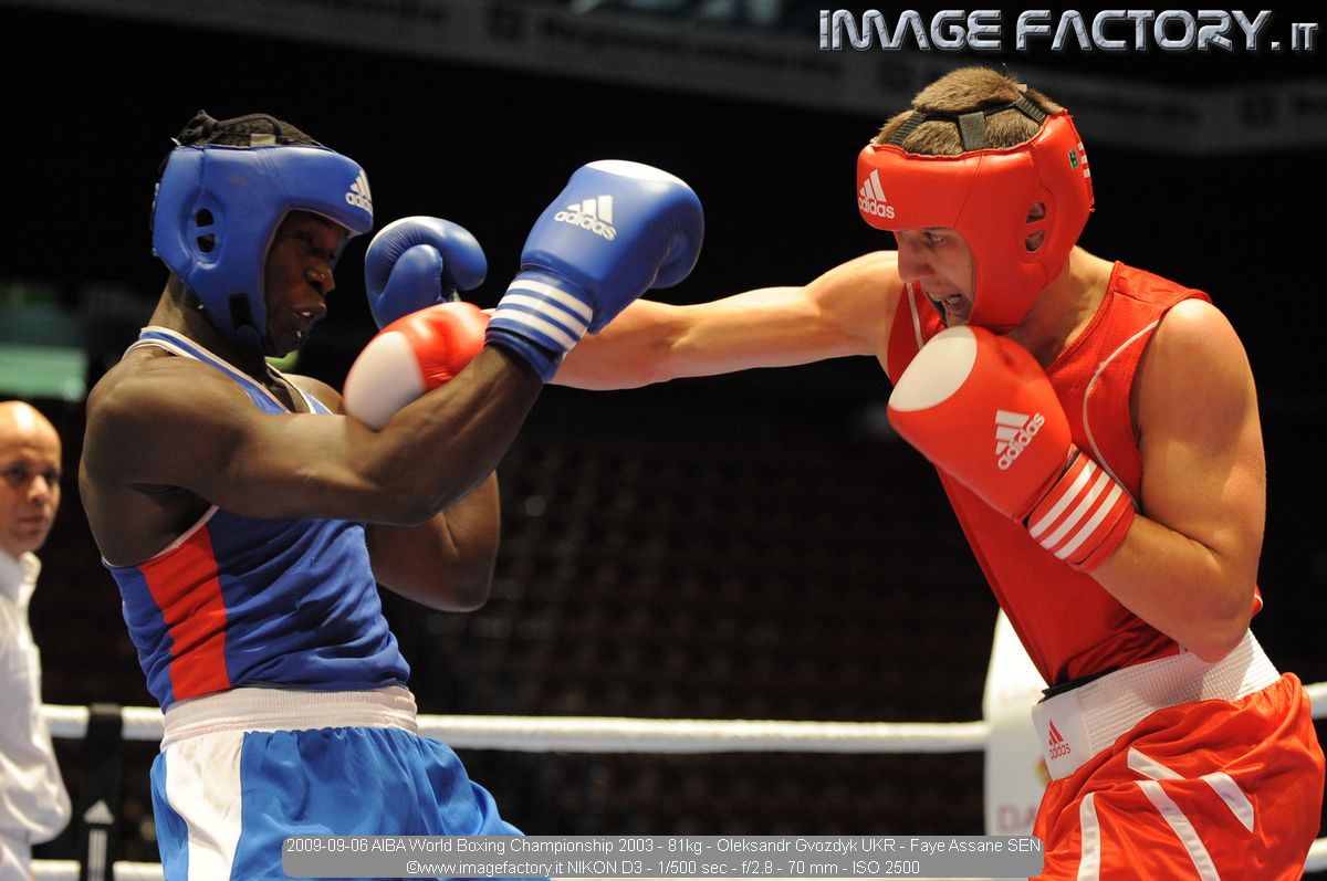 2009-09-06 AIBA World Boxing Championship 2003 - 81kg - Oleksandr Gvozdyk UKR - Faye Assane SEN